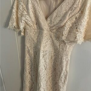 Elegant Cream Lace Dress
